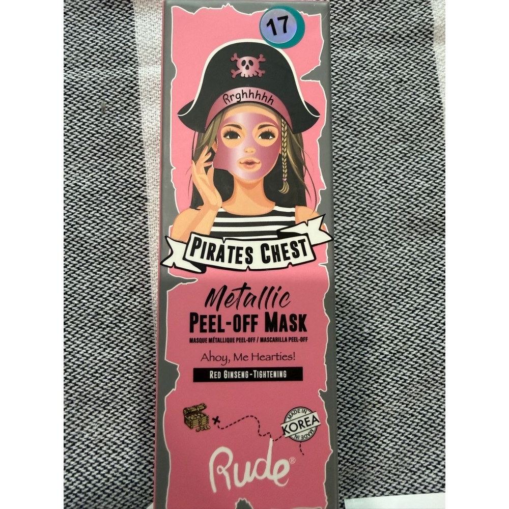 Rude Cosmetics Pirates Chest Metallic Peel-Off Mask Red Ginseng Tightening